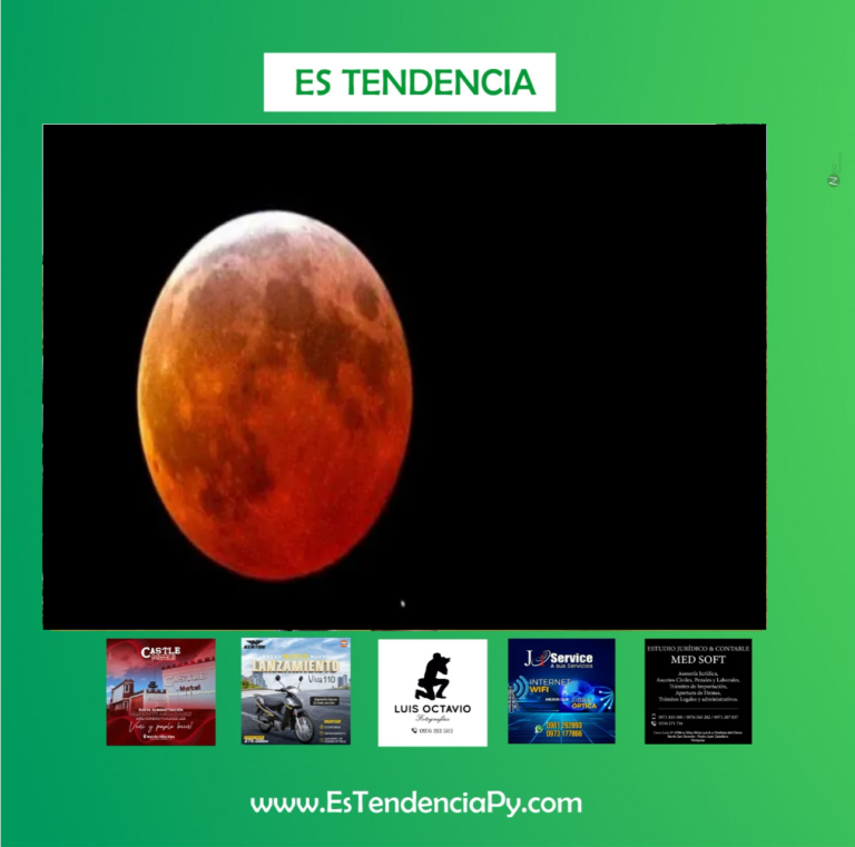 Luna de Sangre: Eclipse podrá observarse desde las 22:30 en Paraguay