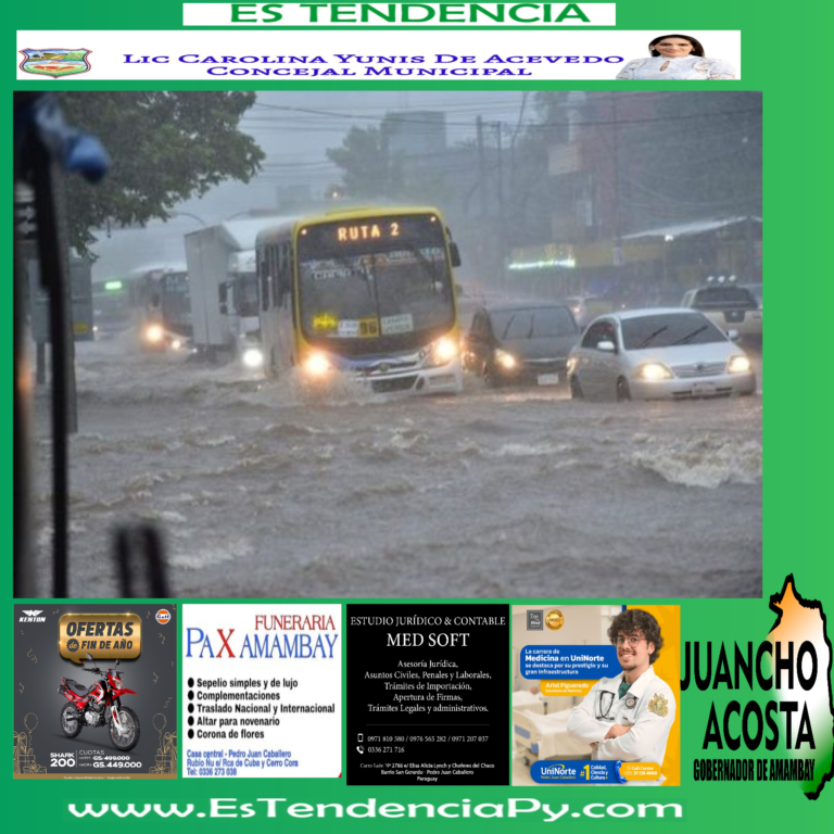 Lluvias causan inundaciones y destrozos en Central y Asunción.