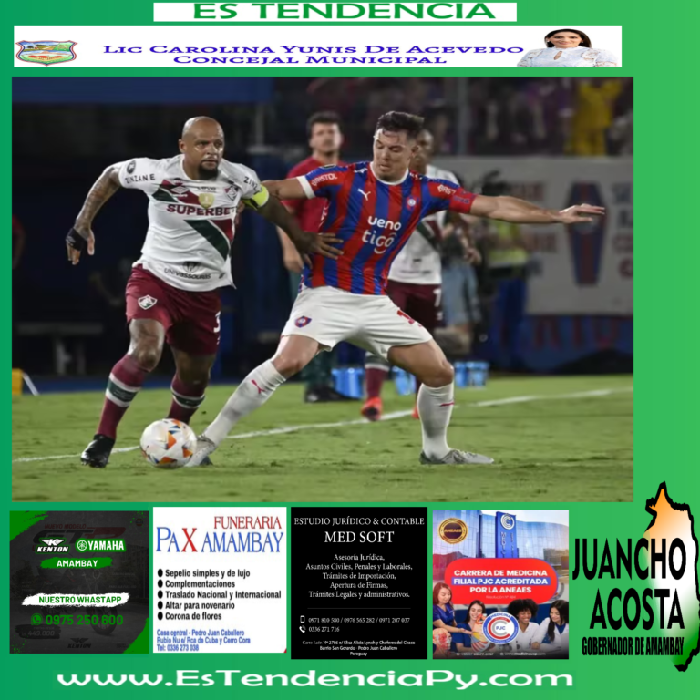 Cerro Porteño se enfrenta al Fluminense hoy por la Copa Libertadores.