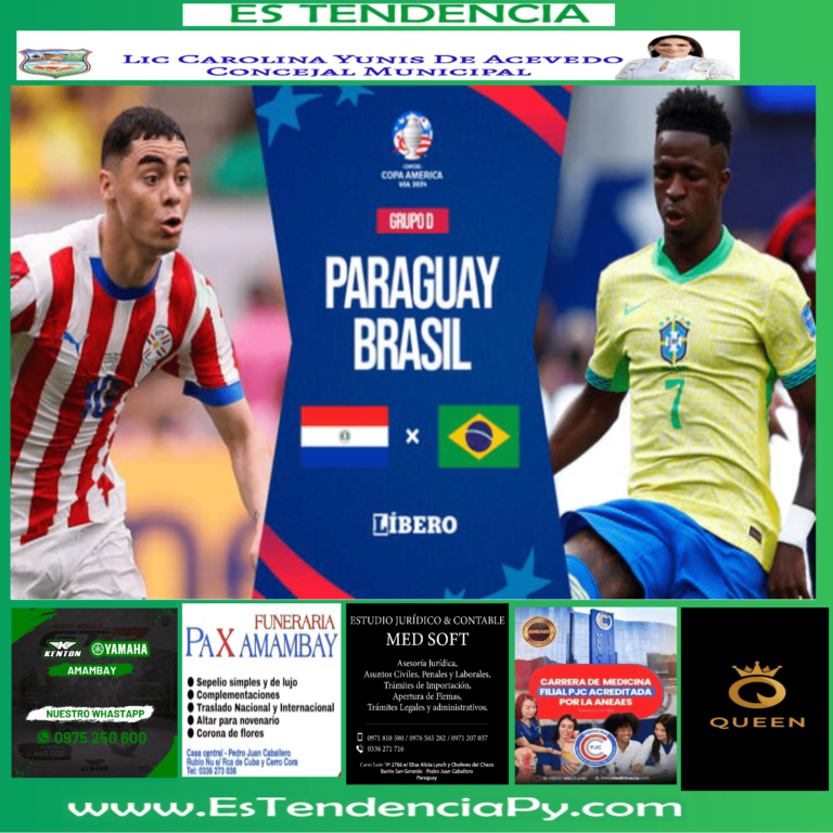 Paraguay busca la recuperación ante Brasil.