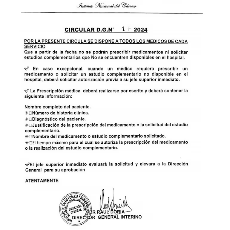 Incan prohíbe a los médicos la prescripción de medicamentos que no estén disponibles en sus farmacias