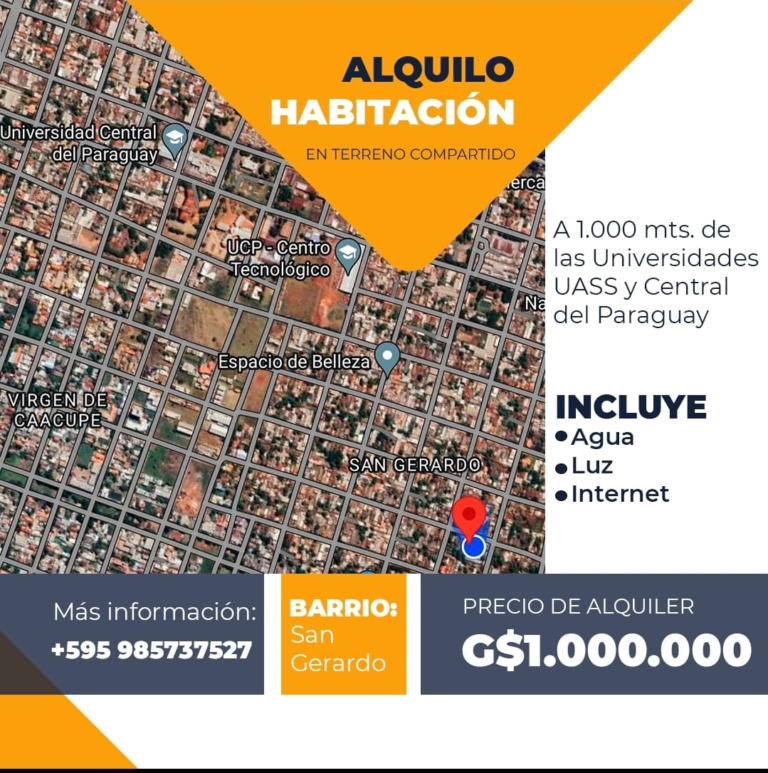 Atención Vivienda en Alquiler en el Barrio San Gerardo.