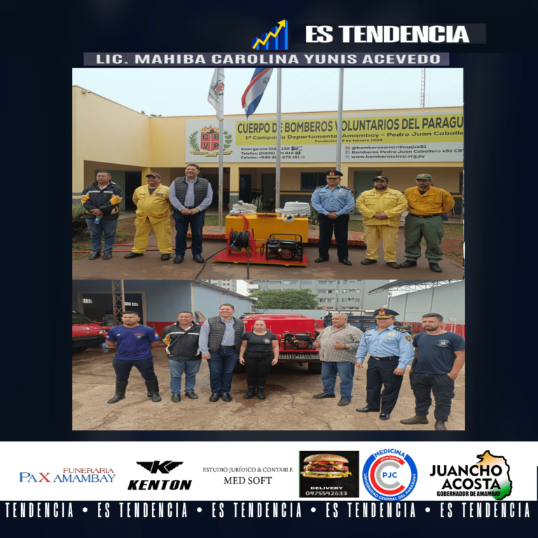 Gobernación realiza entrega de Equipos para combate de incendios a Bomberos de Pedro Juan.