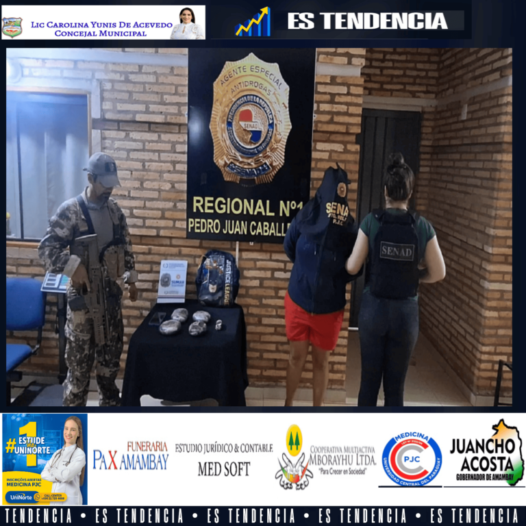 Mujer detenida con tres kilos de cera de marihuana en PJC