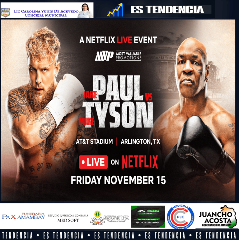 Mike Tyson peleara contra Jake Paul este viernes.