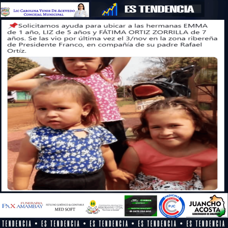 padre desapareido con sus hijas menores