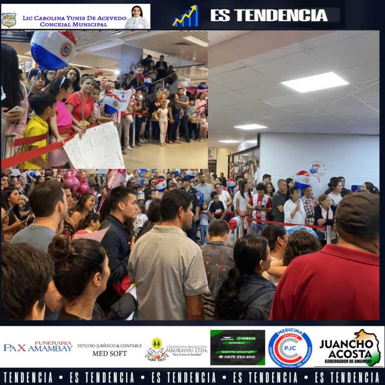 Fiesta total en aeropuerto para recibimiento a familiares.